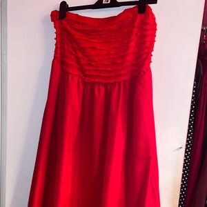 SHEIN Strapless Red Dress